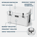 YETI Tundra 45 Cool Box Pace Purple/Blue, rotomolded koelbox met PermaFrost isolatie, T-Rex lid latches en NeverFail hinge systeem, verkrijgbaar bij Revert 95 Haarlem