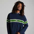 HUF Winnfield Crewneck Sweater in de kleur Navy, verkrijgbaar bij Revert 95 Haarlem