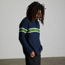 HUF Winnfield Crewneck Sweater in de kleur Navy, verkrijgbaar bij Revert 95 Haarlem