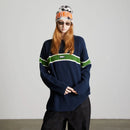 HUF Winnfield Crewneck Sweater in de kleur Navy, verkrijgbaar bij Revert 95 Haarlem