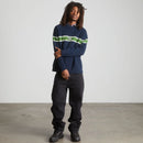 HUF Winnfield Crewneck Sweater in de kleur Navy, verkrijgbaar bij Revert 95 Haarlem