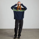 HUF Winnfield Crewneck Sweater in de kleur Navy, verkrijgbaar bij Revert 95 Haarlem
