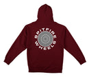 Spitfire Classic '87 Swirl Fill Hoodie in de kleur Maroon, verkrijgbaar bij Revert 95 Haarlem