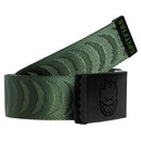 Spitfire Bighead Cut Out Crescent Jacquard Web Belt in de kleur Olive/Black, verkrijgbaar bij Revert 95 Haarlem