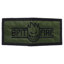 Spitfire Live to Burn Bighead Script Bi-Fold Wallet in de kleur Olive/Black, verkrijgbaar bij Revert 95 Haarlem