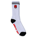 Spitfire Bighead Fill Embroidery Socks in de kleur White/Black/Red, verkrijgbaar bij Revert 95 Haarlem