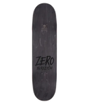 Zero Brandon Burleigh Fright Night skateboard deck 8.5 inch, Resin-7 7-ply North American Maple twin tail medium concave pro model met Hannibal Lecter horror graphic in zwart en paars 32.3 inch lang wheelbase 14.5 inch, verkrijgbaar bij Revert 95 Haarlem