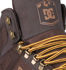 DC Shoes Pure High-Top WR Winterized Boot Brown/Gum, waterbestendige boot met leren upper, 3M Thinsulate isolatie en zware rubberen buitenzool, verkrijgbaar bij Revert 95 Haarlem