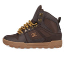 DC Shoes Pure High-Top WR Winterized Boot Brown/Gum, waterbestendige boot met leren upper, 3M Thinsulate isolatie en zware rubberen buitenzool, verkrijgbaar bij Revert 95 Haarlem