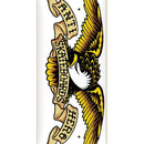 Anti Hero Classic Eagle White skateboard deck 8.75 inch, 7-ply hard rock maple popsicle team deck met mellow concave Classic Eagle graphic van Todd Francis 32.75 inch lang wheelbase 14.62 inch assorted top stain veneer made by DLXSF, verkrijgbaar bij Revert 95 Haarlem

