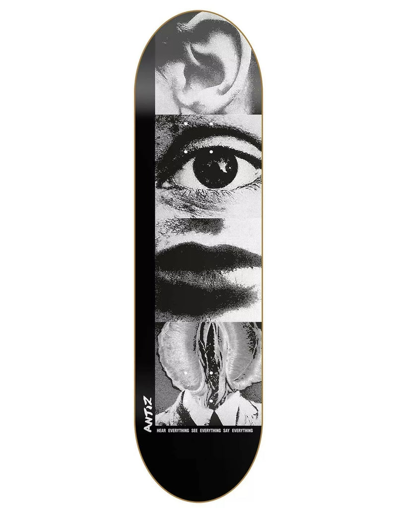 Antiz Skateboards Discharge Deck – skateboard deck met Discharge graphic en Antiz branding