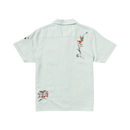 RVCA Nectar Short Sleeve Shirt – linnen-viscose overhemd met all-over print en camp collar