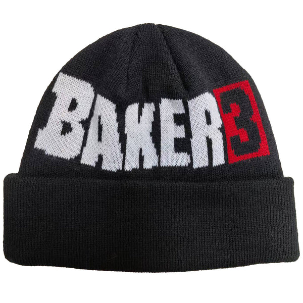 Baker 3 Beanie Black – zwarte beanie met ingeweven Baker 3 logo