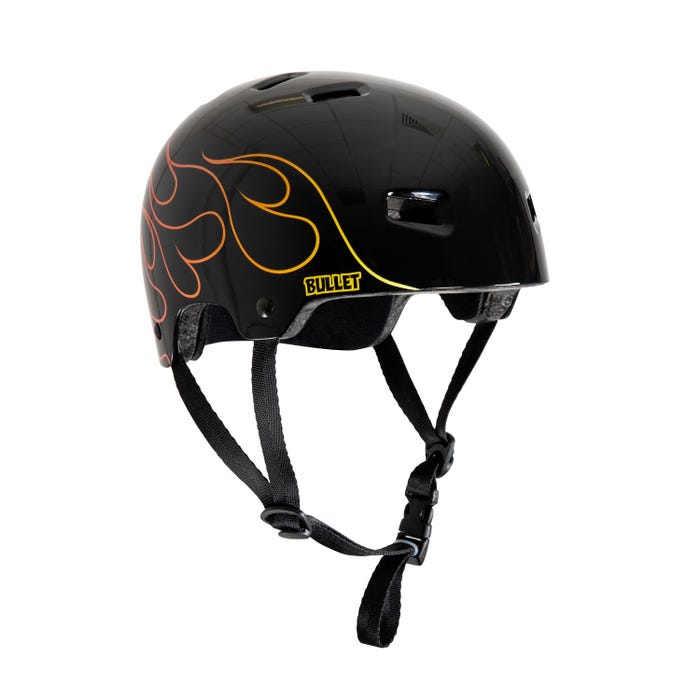 Bestel de Bullet Deluxe Helmet T35 Grom Kids in Flame Gloss Black snel en gemakkelijk online bij Revert 95. Kijk op onze webshop voor de Bullet Skateboards collectie.