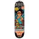 DLXSF Shop Keepers Skate Shop Day 2026 Skateboard Deck 8.25" met Brett Parson comic book artwork, verkrijgbaar bij Revert 95 Haarlem