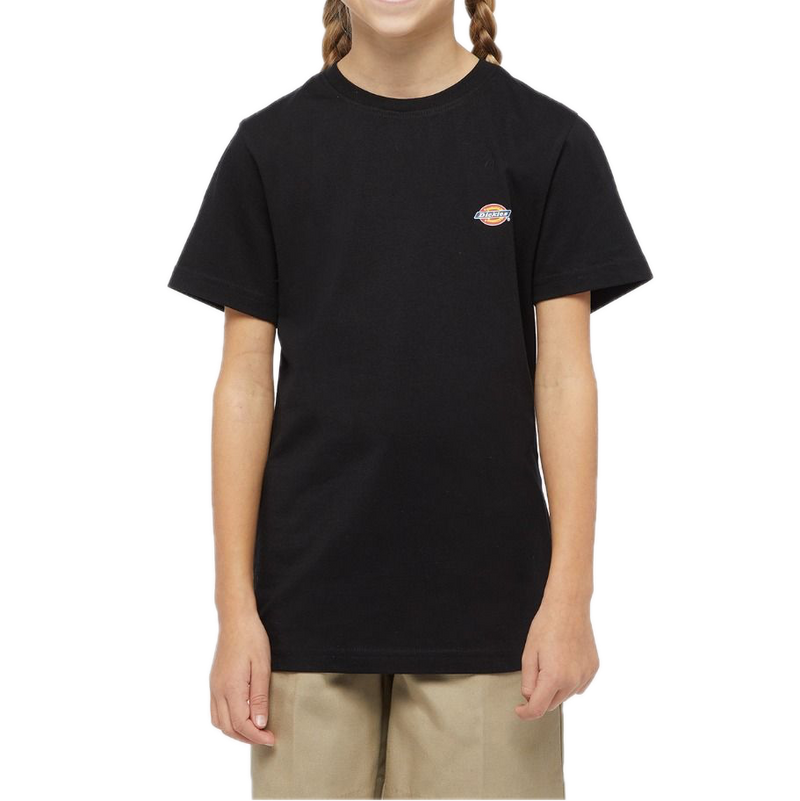 Dickies Youth Mapleton Tee Black – zwart kinder-T-shirt van katoen met regular fit en subtiel Dickies-logo op de borst