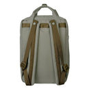 Doughnut Macaroon Meditative Dark Backpack in Sand, 16 liter dagrugzak van 900D poly canvas met lederen afwerking en laptopvak tot 14 inch, verkrijgbaar bij Revert 95 Haarlem
