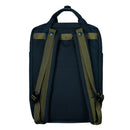 Doughnut Macaroon Meditative Dark Backpack in Midnight Blue, 16 liter dagrugzak van 900D poly canvas met lederen afwerking en laptopvak tot 14 inch, verkrijgbaar bij Revert 95 Haarlem