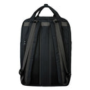 Doughnut Macaroon Large Meditative Dark Backpack in Ground, 20 liter rugzak van 900D poly canvas met lederen afwerking en laptopvak tot 15 inch, verkrijgbaar bij Revert 95 Haarlem