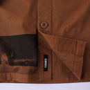 Former DXD Reynolds Overshirt in de kleur Brown, verkrijgbaar bij Revert 95 Haarlem