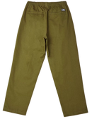 Obey Easy Twill Pant Army Tent – olijfgroene twill broek van katoen en polyester met elastische tailleband en trekkoord