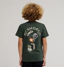 DC Shoes Handplant HSS Youth Tee in de kleur Deep Forest Green, verkrijgbaar bij Revert 95 Haarlem
