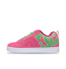 DC Shoes Court Graffik in de kleur Crazy Pink/Soft Lime, verkrijgbaar bij Revert 95 Haarlem
