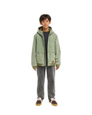Element Hooded Bomber Jacket Kids Deep Forest, denim bomberjack voor jongens met vaste capuchon en platte vulling, kindermaten XS/8-XL/16, verkrijgbaar bij Revert 95 Haarlem