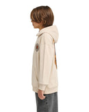 Element x Timber! Hermit Kids Sweater Oatmilk met geborduurd Element x Timber! skull logo op de linkerborst en full-color psychedelische backprint met kikker, skull en vlammen, verkrijgbaar bij Revert 95 Haarlem