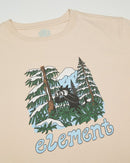 Element x Floor Watching SS Tee Kids Oat Milk, kinder t-shirt van organic cotton met illustratie van Floor Van Het Nederend, kindermaten XS/8-XL/16, verkrijgbaar bij Revert 95 Haarlem