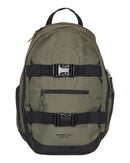 Element Mohave Backpack Forest Night, gerecyclede skate rugzak van 30 liter met TPE-versterkte rug, gevoerd laptopvak en skateboard bevestigingsriemen, verkrijgbaar bij Revert 95 Haarlem