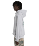 Element Poolside Sweater Light Heather Grey met tone-on-tone Element boom logo op de linkerborst en full-color Poolside backprint met zwembad en tropische planten, verkrijgbaar bij Revert 95 Haarlem