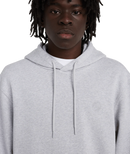 Element Poolside Sweater Light Heather Grey met tone-on-tone Element boom logo op de linkerborst en full-color Poolside backprint met zwembad en tropische planten, verkrijgbaar bij Revert 95 Haarlem