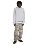 Element Poolside Sweater Light Heather Grey met tone-on-tone Element boom logo op de linkerborst en full-color Poolside backprint met zwembad en tropische planten, verkrijgbaar bij Revert 95 Haarlem