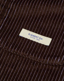 Element Relax Bi Color Cord LS Shirt Brown, langemouwen corduroy overhemd van organic cotton met tweekleurig detail, relax fit, verkrijgbaar bij Revert 95 Haarlem