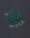 RVCA Sanctum Crew Sweater Blue, crewneck sweatshirt met Sanctum graphic, regular fit, verkrijgbaar bij Revert 95 Haarlem
