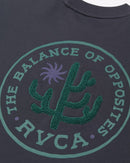 RVCA Sanctum Crew Sweater Blue, crewneck sweatshirt met Sanctum graphic, regular fit, verkrijgbaar bij Revert 95 Haarlem
