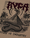 RVCA Cobra Empire SS Tee Khaki, t-shirt van 100% organic cotton met screen printed graphic, regular fit, verkrijgbaar bij Revert 95 Haarlem

