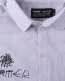 Former DXD Reynolds Stripe LS Shirt in de kleur Grey, verkrijgbaar bij Revert 95 Haarlem