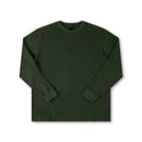 Former Merchandise Waffle LS T-shirt Surplus – surplus groene longsleeve waffle tee met subtiele Former-branding