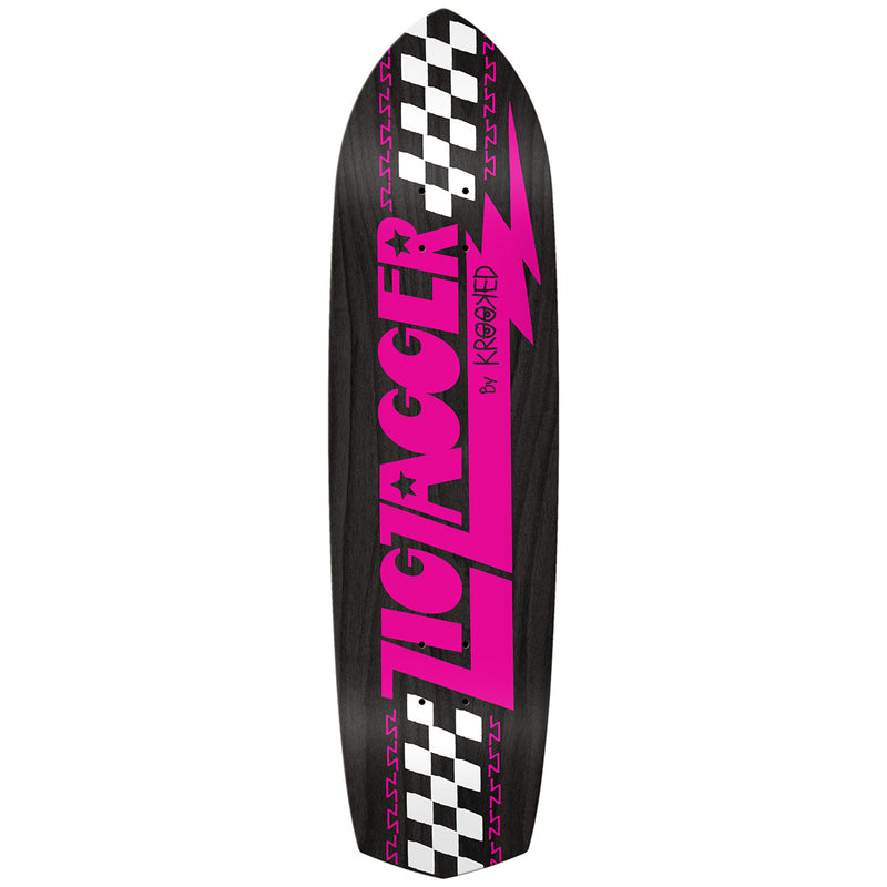 Krooked Zip Zagger OG Graphic Recolor Skateboard Deck – directioneel cruiser deck met OG Recolor graphic