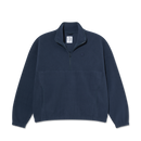 Polar Skate Co Fleece Pullover Navy – half-zip fleece met hoge kraag, twee zakken en geborduurd Polar-logo in navy kleur.