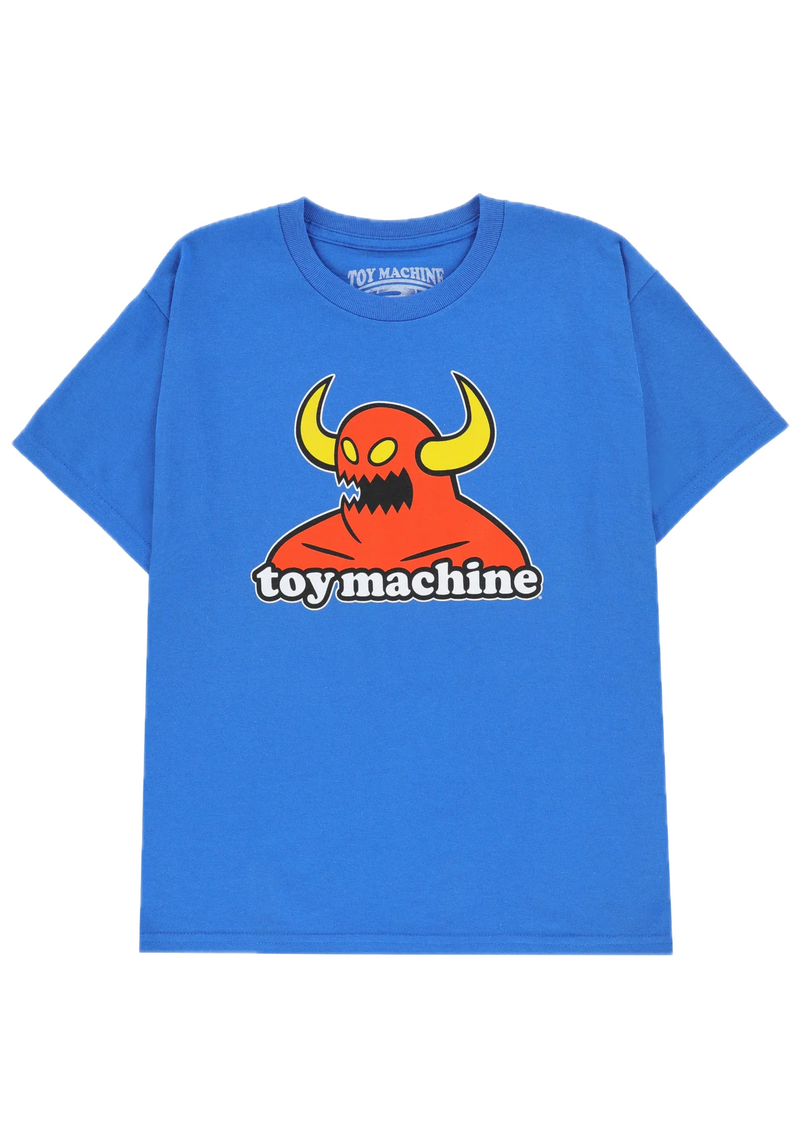 Toy Machine Monster Youth Tee Blue – kinder T-shirt met Monster-logo in blauw