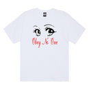 Obey No One Eyes Classic T-Shirt Vintage White, t-shirt van 100% cotton met crew neck en geprinte graphic, regular fit, maten S-XL, verkrijgbaar bij Revert 95 Haarlem