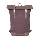 Doughnut Christopher Earth Plum Series Backpack Red Beans met 600D polyester constructie, echte leren afwerking en roll-top sluiting, verkrijgbaar bij Revert 95 Haarlem