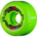 Powell Peralta Dragon Formula skateboard wielen in Green 93A, symmetrisch smooth design beschikbaar als V4 54mm x 34mm en V6 56mm x 36mm met Dragon Formula urethaan 18-20% hogere rebound gemaakt in Santa Barbara, set van vier, verkrijgbaar bij Revert 95 Haarlem