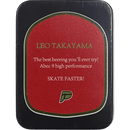 Pusher Bearings Leo Takayama Pro ABEC 9 in zwart collectorblik met Heineken-geïnspireerd label in groen en wit met rode ster en Japanse tekst, verkrijgbaar bij Revert 95 Haarlem