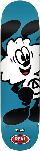 Real x Verdy Vick Skate Shop Day 2026 Skateboard Deck 8.5" met mother-of-pearl witte inkt finish en Vick character artwork, verkrijgbaar bij Revert 95 Haarlem