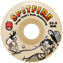 Spitfire Formula Four Diego Todd Rude Awakening Classic wheels 99D, hard duro skateboard wielen met Classic shape rond profiel flatspot resistance en smooth consistente slides pro model Diego Todd beschikbaar in 53.5mm en 55.5mm, verkrijgbaar bij Revert 95 Haarlem