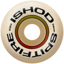 Spitfire Soft Sliders Formula Four Ishod Lock-In Classic wheels 54mm 93A, soft duro skateboard wielen met high rebound compound Lock-In Classic shape asymmetrisch straight edge lock-in cut 33.6mm breed riding surface 19.5mm pro model Ishod Wair, verkrijgbaar bij Revert 95 Haarlem